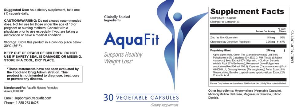 AquaFit Label